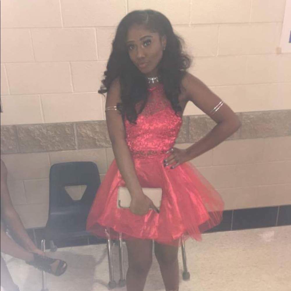 Red event dress